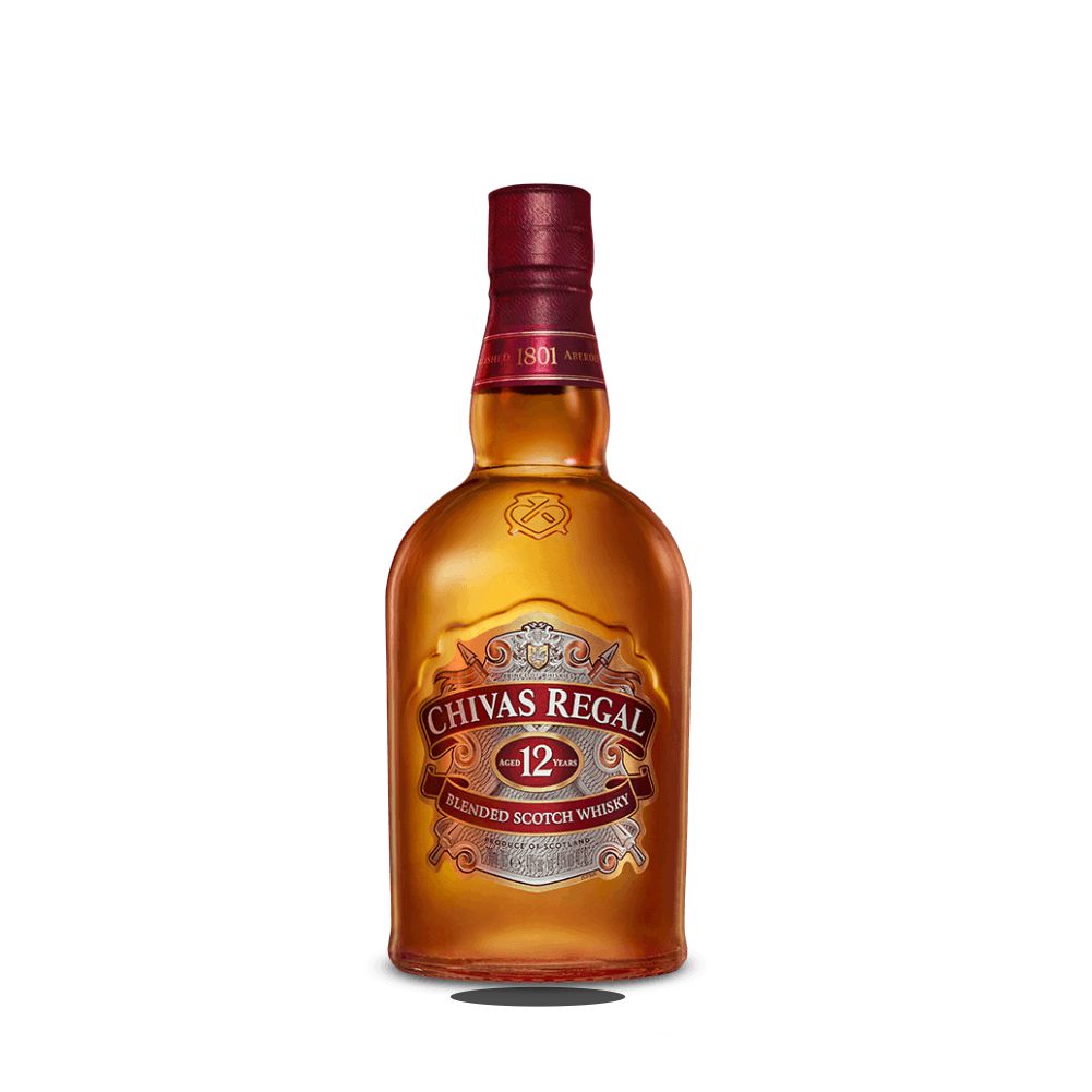 CHIVAS 12 BLENDED SCOTCH WHISKEY Ice and Liquor